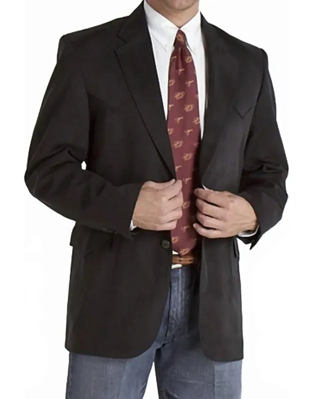 Houston Solid Micro-suede Suit Jacket