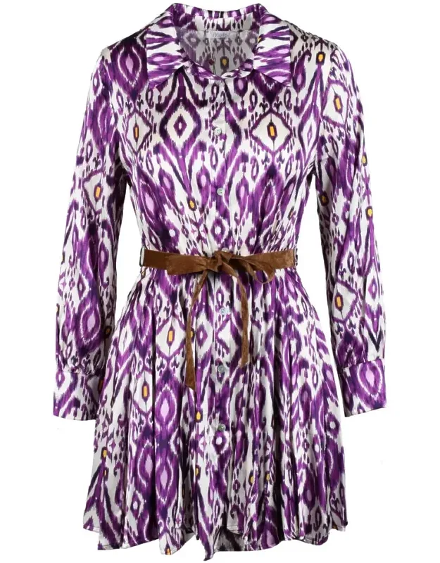 Printed Viscose Mini Dress