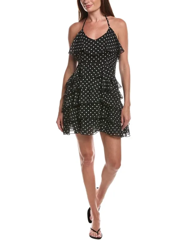 Ruffle Halter Neck Mini Dress