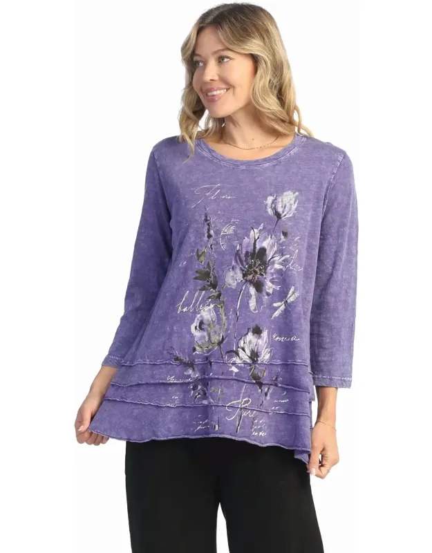 Ballet Mineral Washed Cotton Layered Top