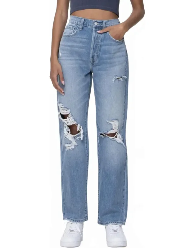 Super High Rise Distressed Jeans