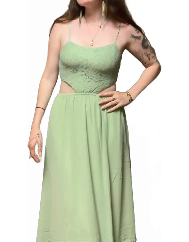 Lace Cutout Maxi Dress
