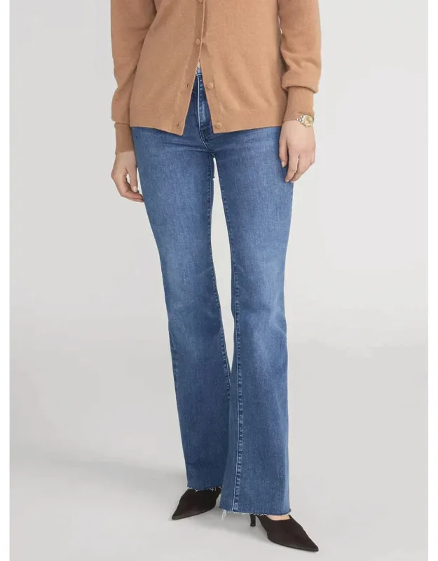 Icon Raw Hem Flare Jeans