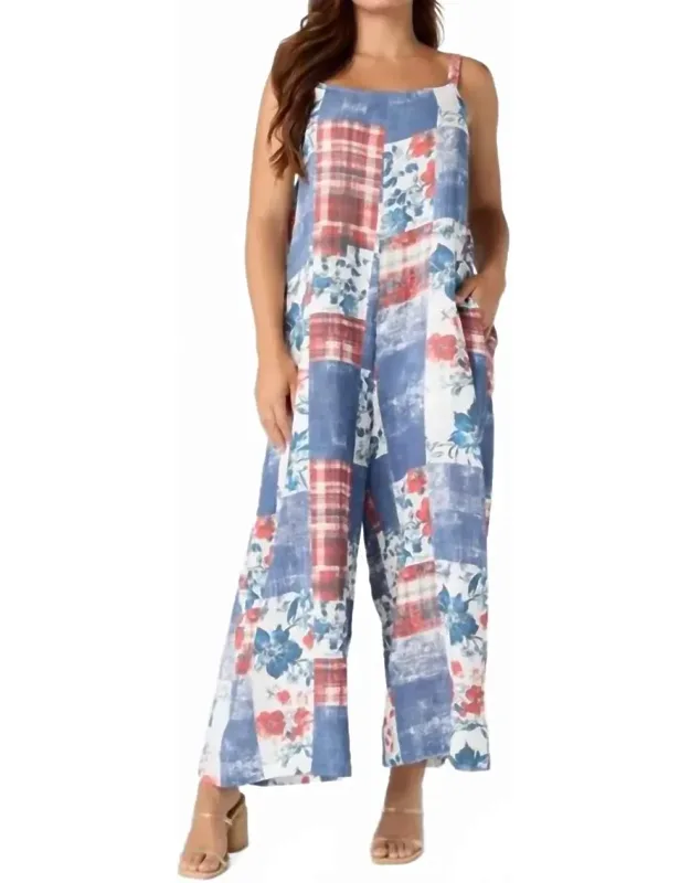 Printed Gauze Jumpsuit