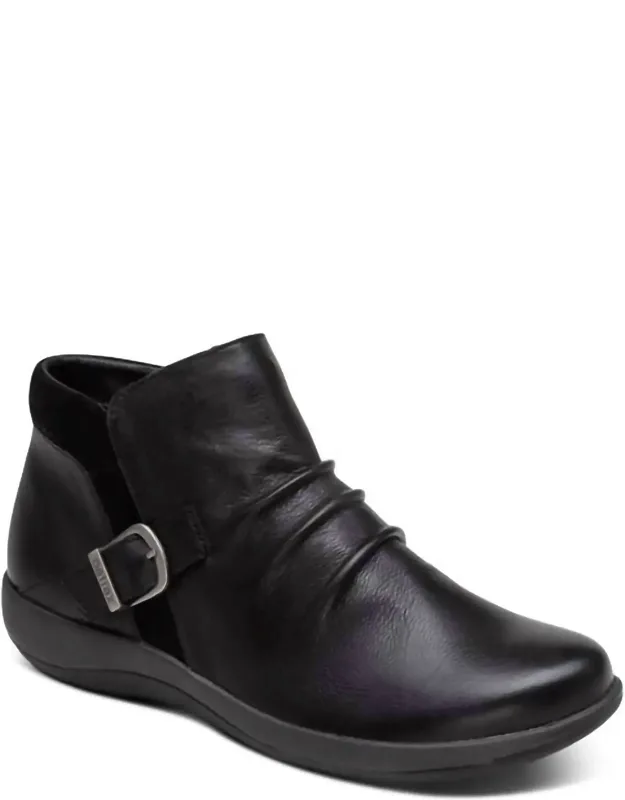 Luna Ankle Boot - Wide In Wedge Heel And Removable Insole