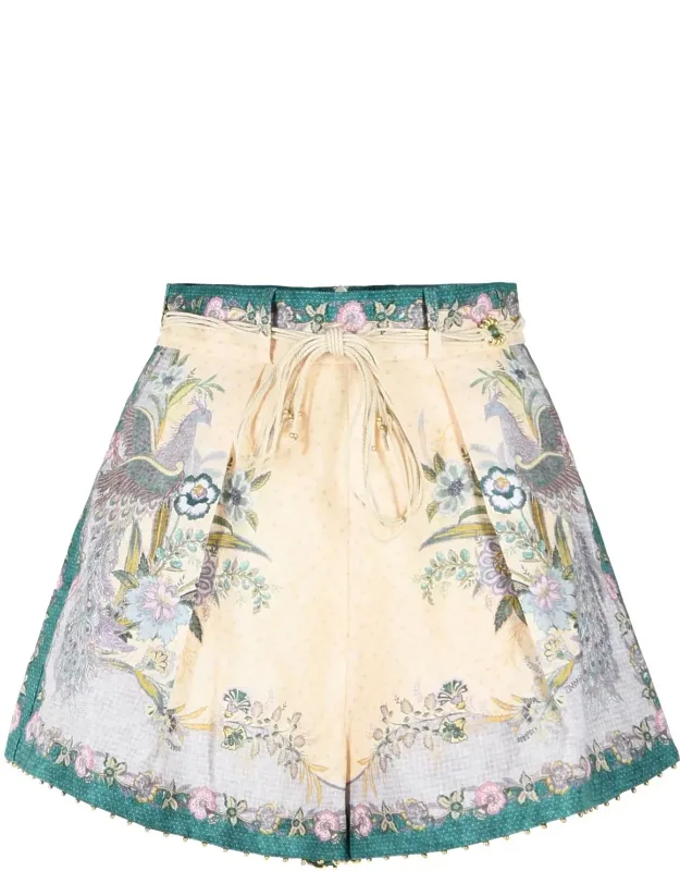 Indra Tuck Linen Shorts