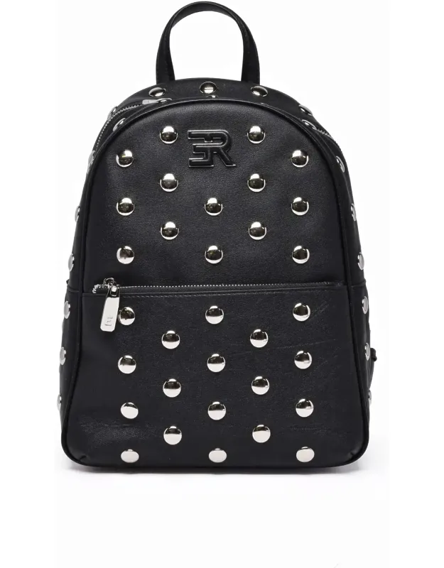 Structured Polyurethane Backpack With Metallic Accents