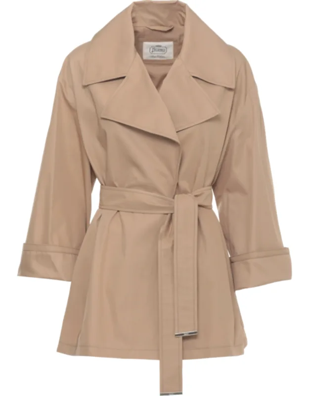 Cotton Belted Raincoat