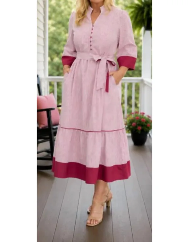 Ruffle Hem Midi Dress