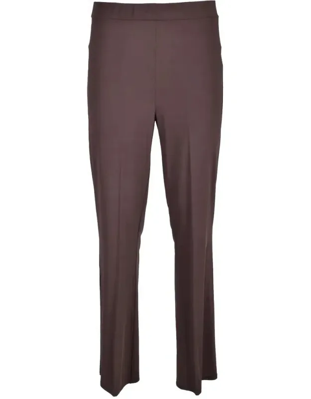 Viscose Stretch Trousers With Straight-leg Cut