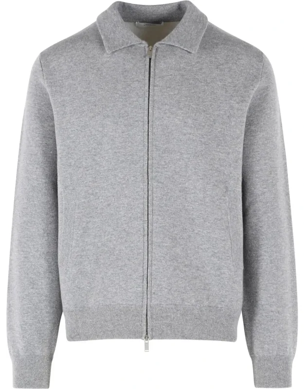 Fine Knitted Wool Bomber Jacket