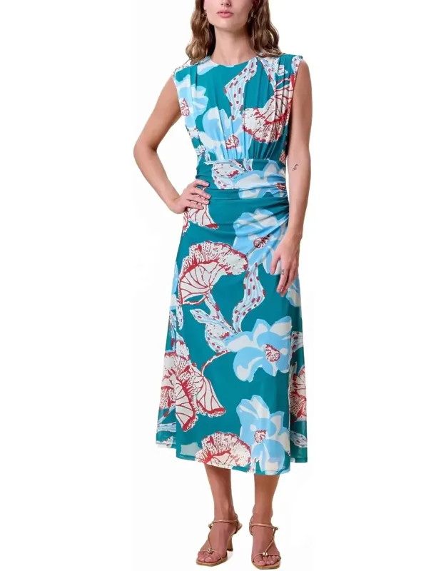 Vibrant Floral Midi Dress