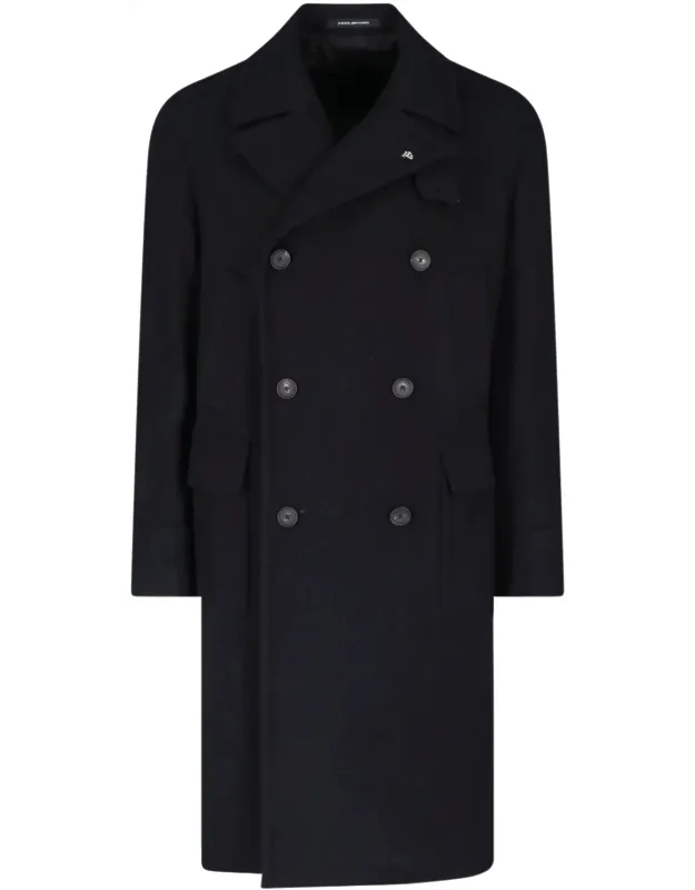 Double-breasted Wool Coat With Classic Lapels
