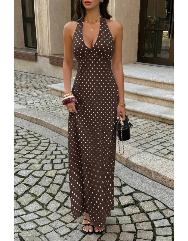 Polkadot Halter Dress