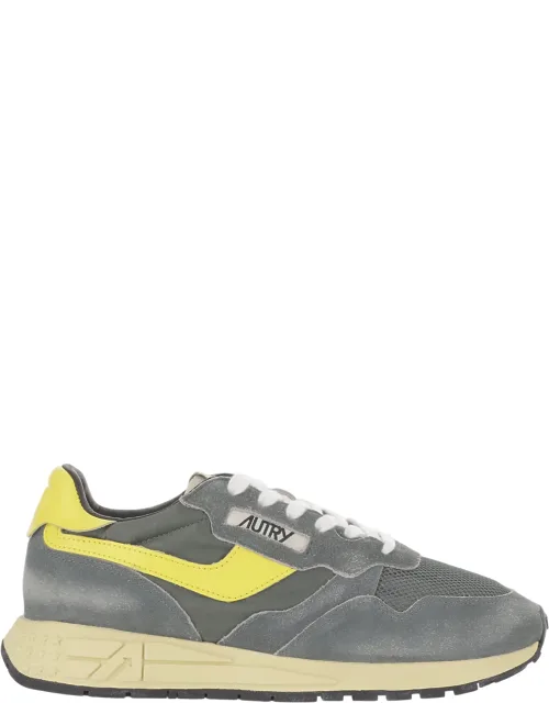 Sporty Sneakers With Contrast-padded Heel Tab