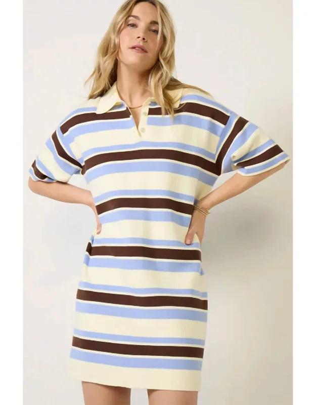 Point Collar Polo Dress