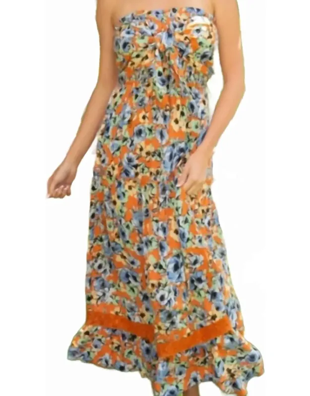 Smocked Floral Maxi Dress
