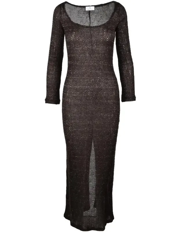 Semi-sheer Acrylic-blend Dress