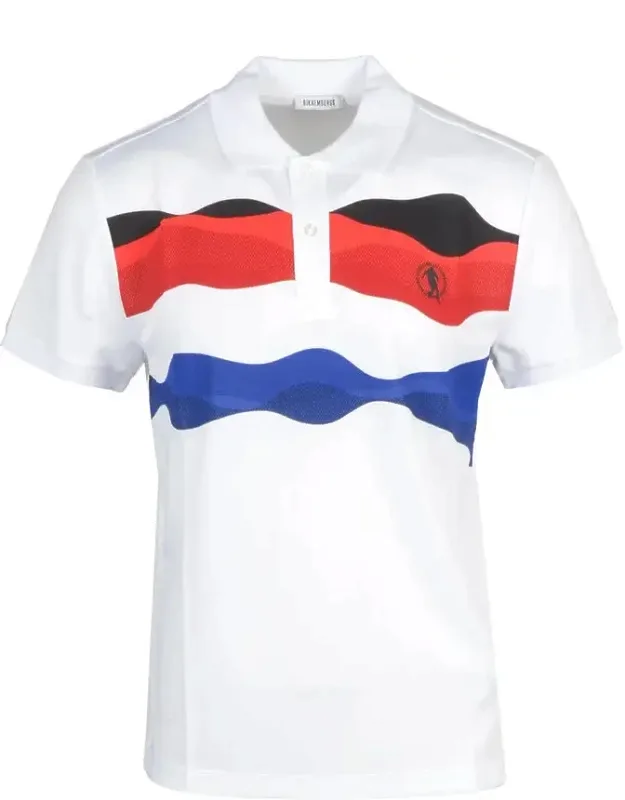 Striped Polyester Polo Shirt