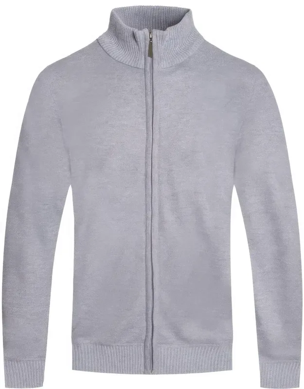 Solid Full Zip Sweater