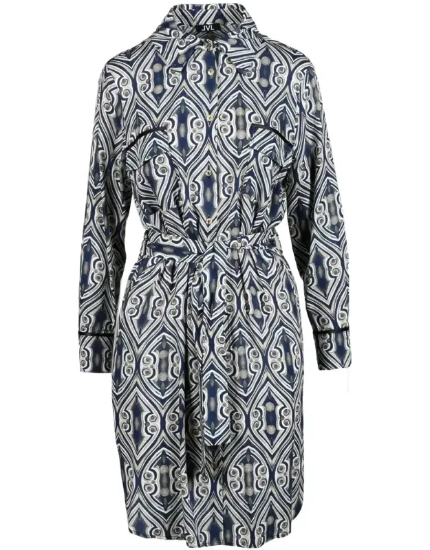 Geometric Viscose Mini Dress