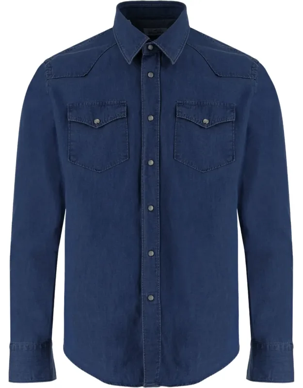 Denim Dual Pocket Cotton Shirt