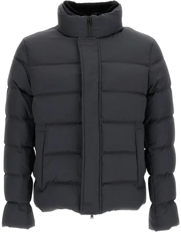 Padded Bomber Jacket With Faux Fur Lining