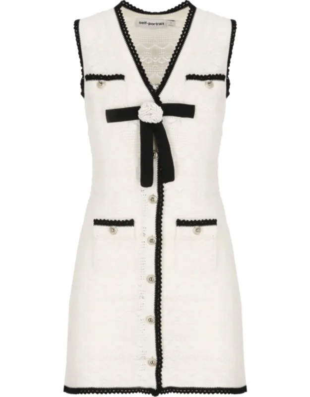 Pointelle Knit Midi Dress