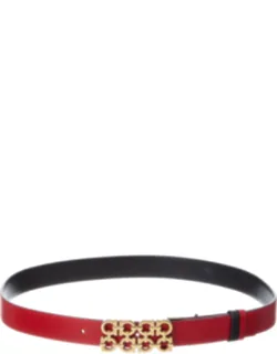 Gancini Reversible & Adjustable Leather Belt