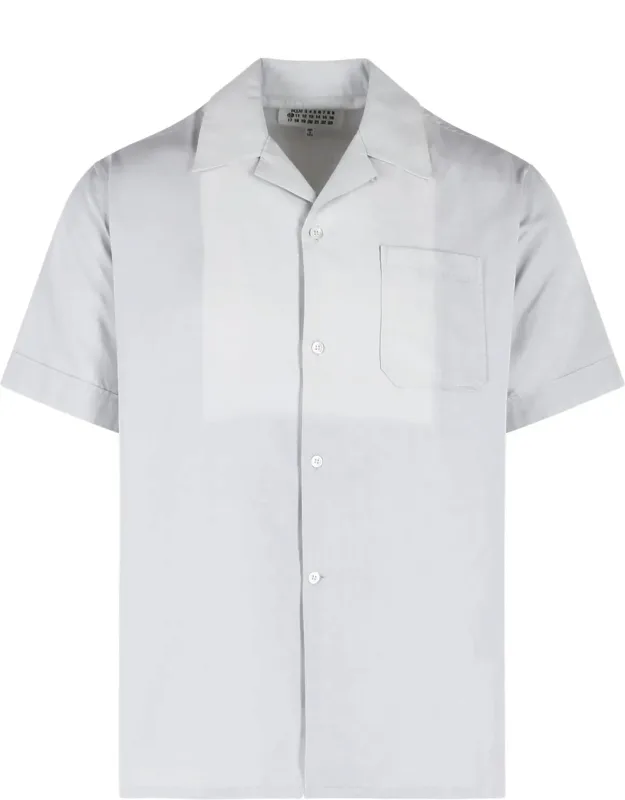 Cotton Shirt With Bowling Collar