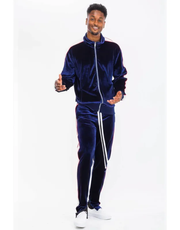 Velour Track Jacket And Track Pants Set