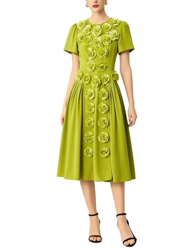 Short Sleeve Midi Dress