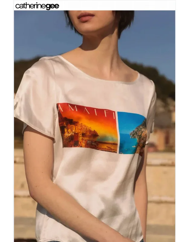 Postcard Silk Tee