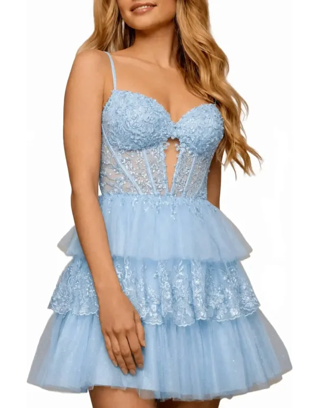 Sequin Lace A-line Cocktail Dress