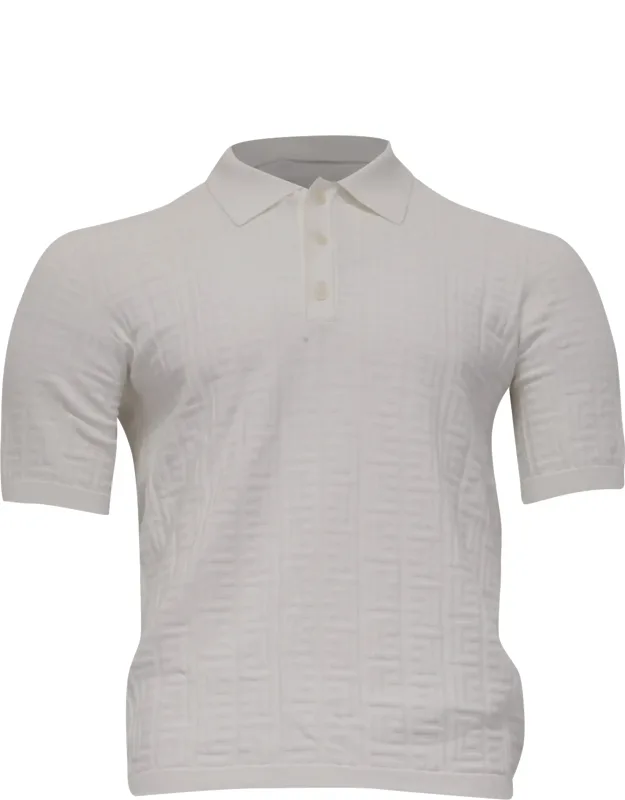 Tonal Monogram Knit Polo Shirt