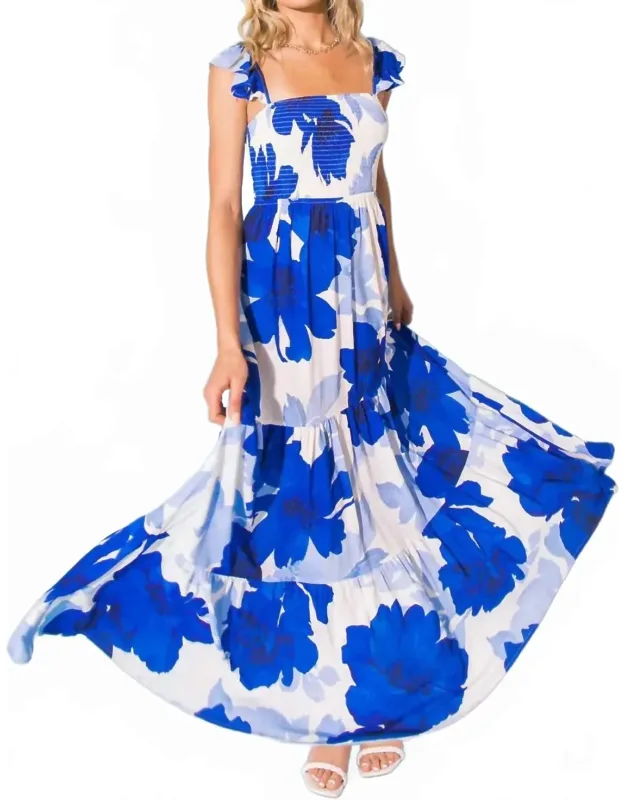 Ruffled Straps Maxi Dress