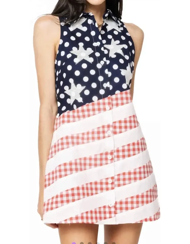 Polka Dot And Stripe Dress