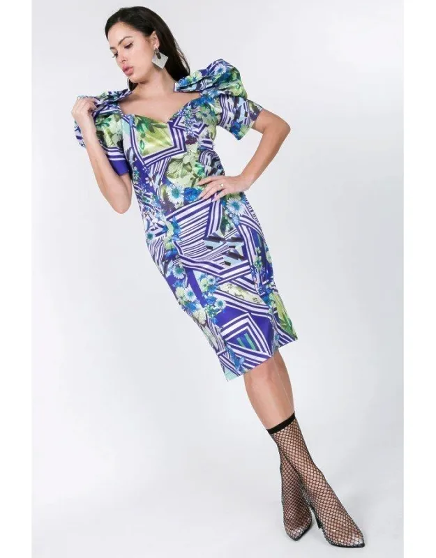 Puff Sleeve Bodycon Dress