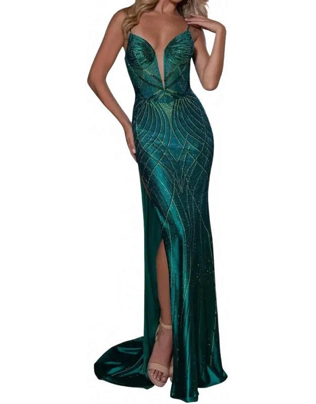 Geometric Pattern Prom Dress