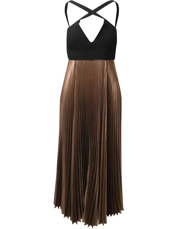 Alba Pleated Evening Dress