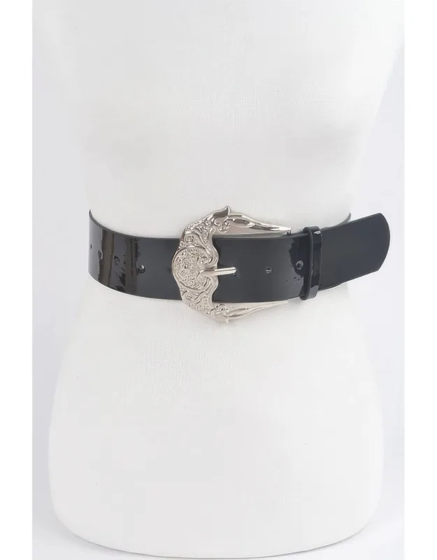 Metal Buckle Enamel Belt