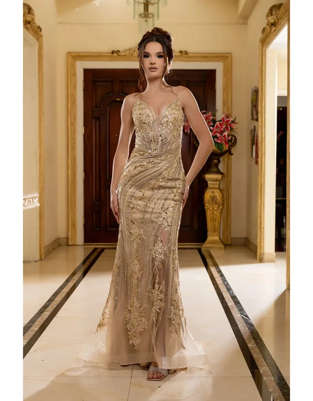 Sequin Lace-up Back Mermaid Formal Prom Dress