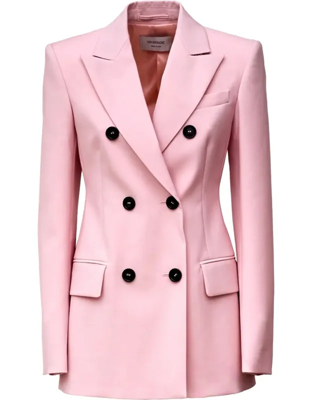Natural Stretch Double-breasted Blazer