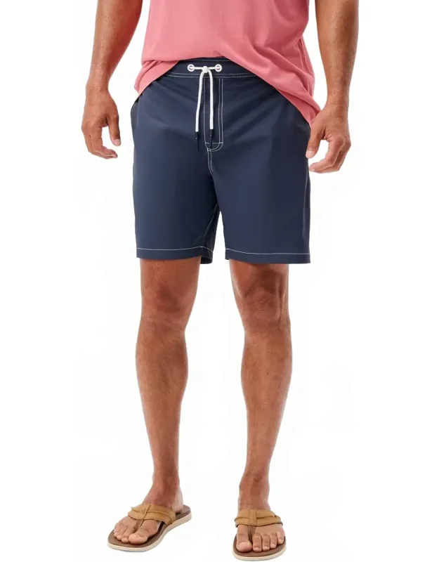 Half Elastic Swim Trunks - 7" In Space