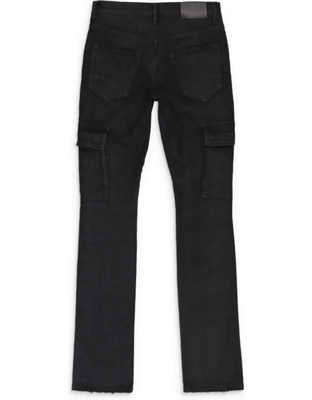 Resin Cargo Flare Skinny Jeans