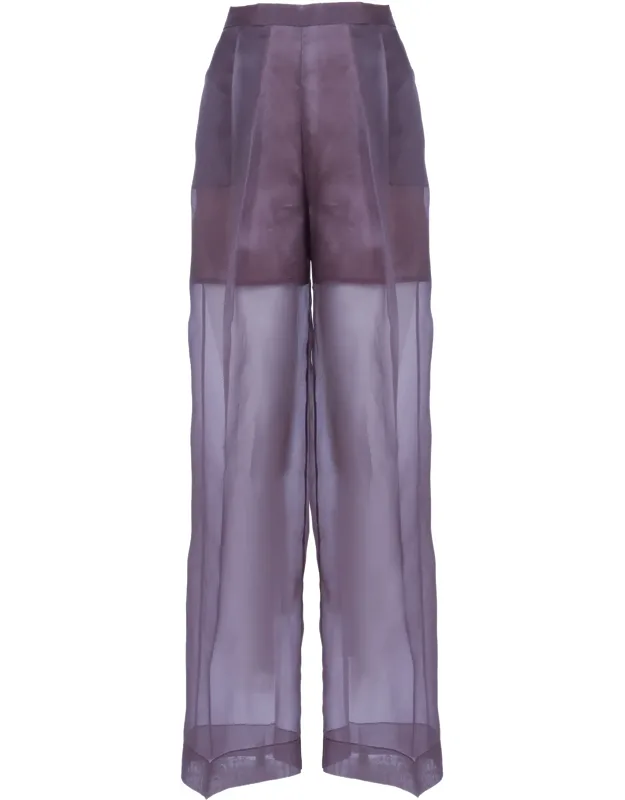 Sheer Wide-leg Pants