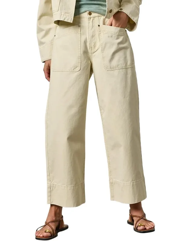 Twill Straight Leg Pants