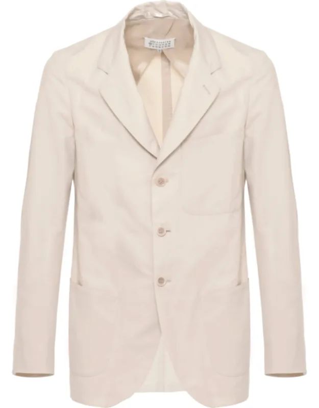 Four Stitches Cotton-silk Blazer
