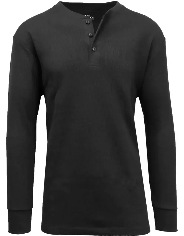 Long Sleeve Thermal Henley Shirt