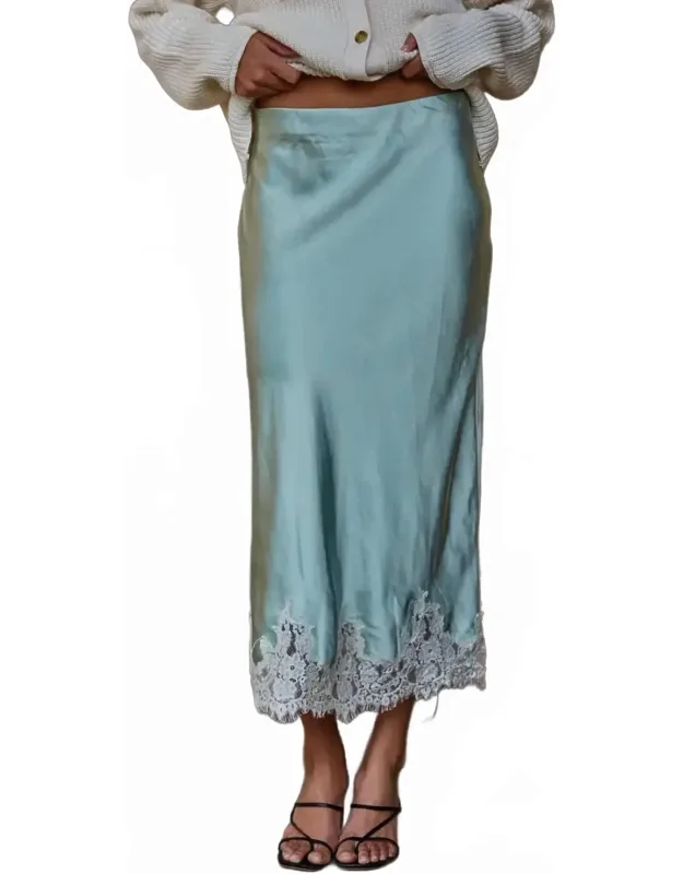 Lace Detail Slip Skirt
